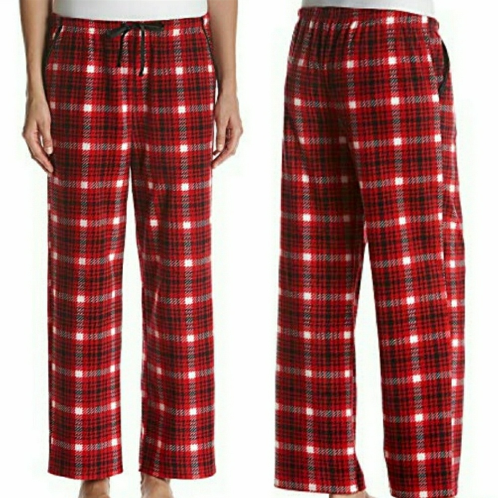 LAST PAiR! PLUS Fleece Plaid  Pants w /Pockets - Picture 3 of 3
